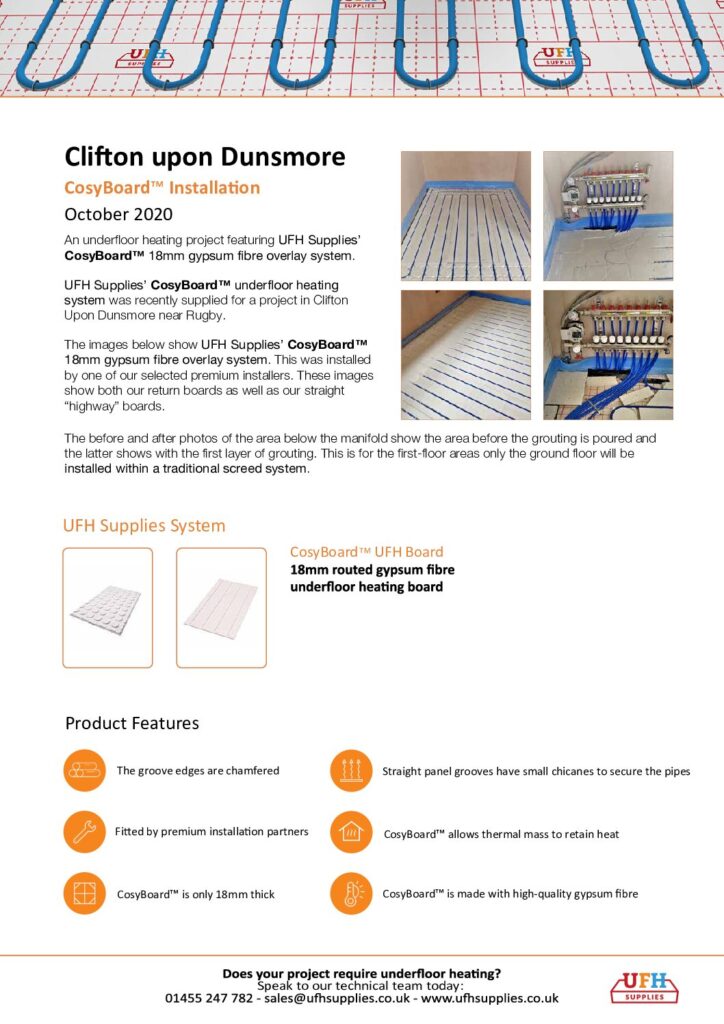 Cosy Board Clifton Upon Dunmore UFH Supplies V4