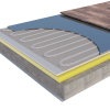 Electrotherm DFM electric underfloor heating mat installed on a concrete floor