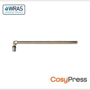 CosyPress16mm U Profile Radiator Elbow with 300mm Chrome Pipe